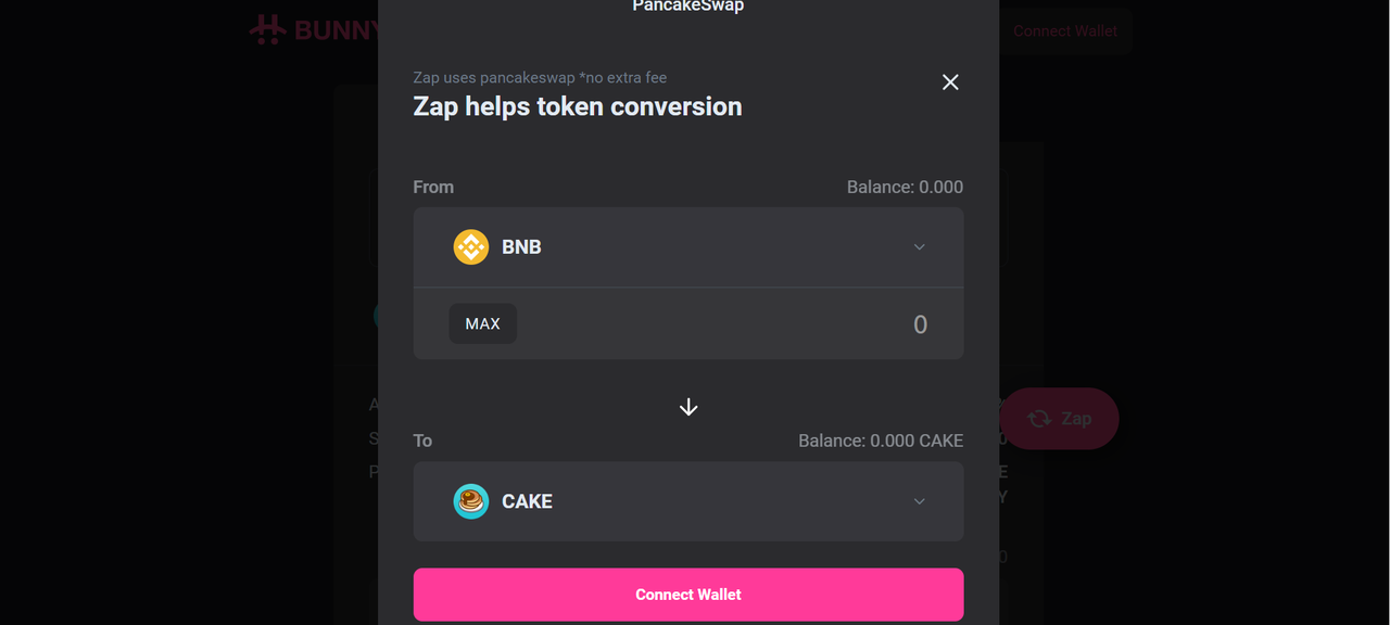 ZAP機能を使って他通貨と交換